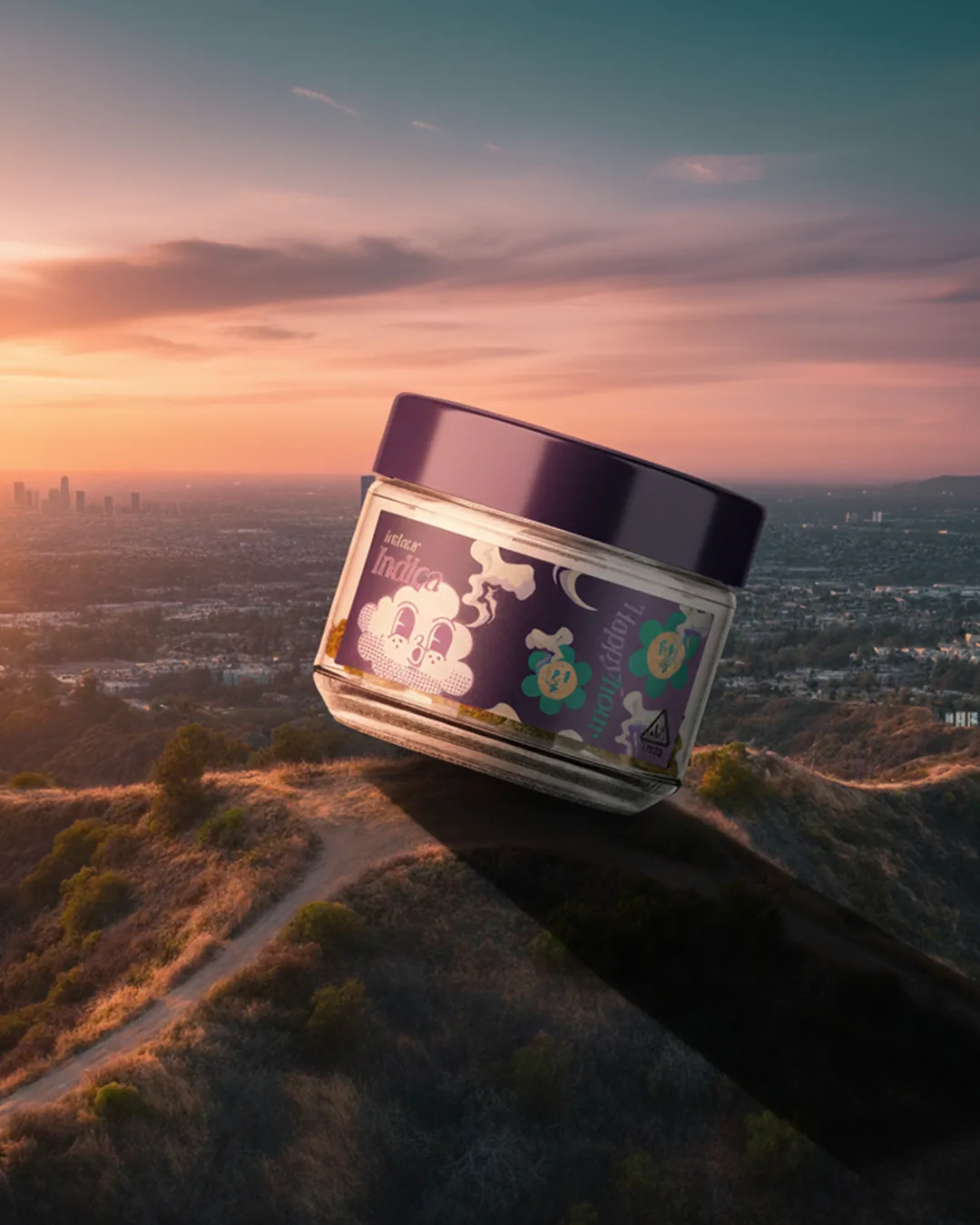 Blueberry Caviar THCA hemp flower jar from Happy Hour Club