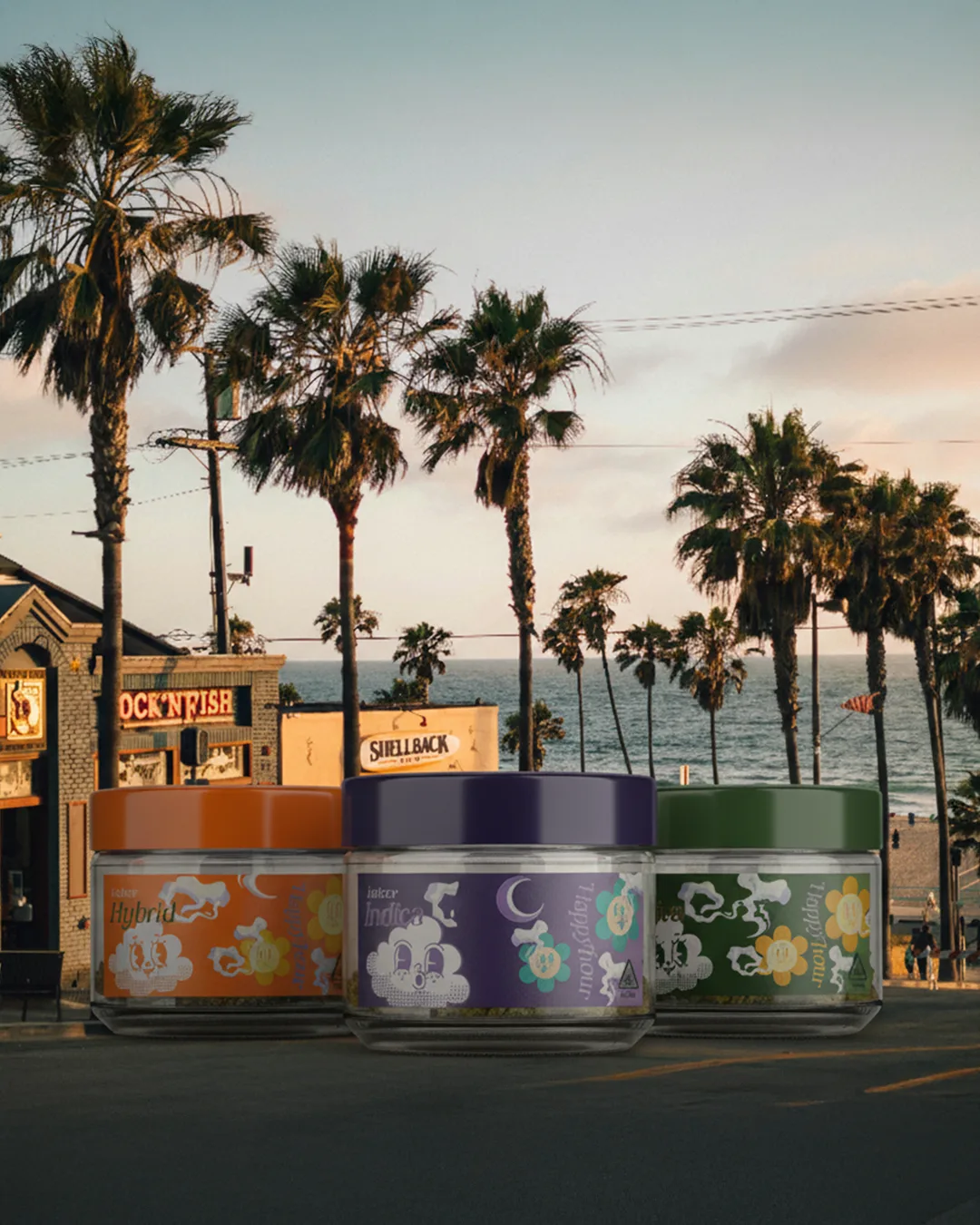 Blueberry Caviar THCA hemp flower jar from Happy Hour Club